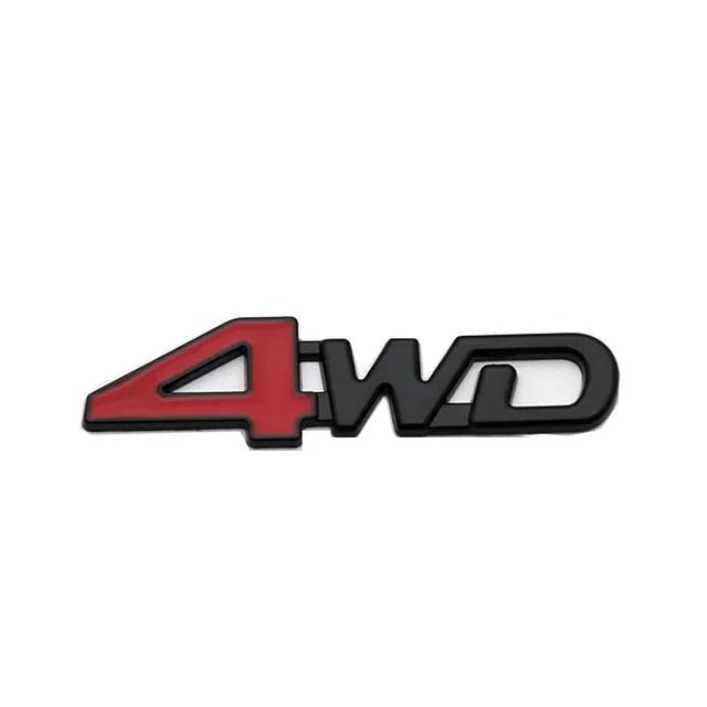 1 шт. 3D Металлический Логотип 4WD Наклейки Значок Значок на Задний Багажник Крыло Автомобиля Клейкий Значок Наклейка на Кузов Аксессуары