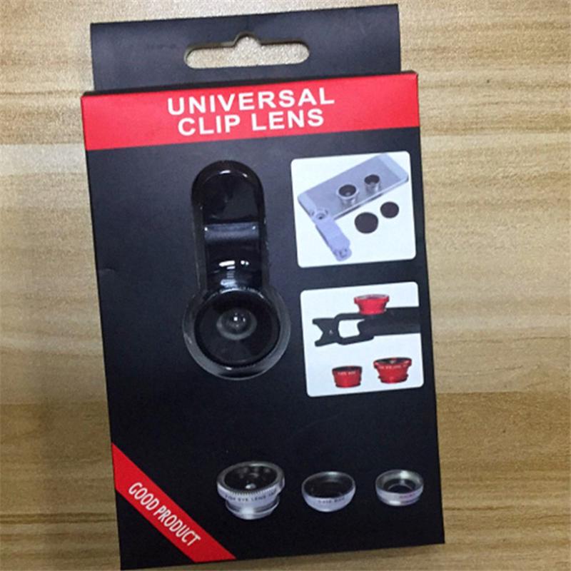 Three-in-one Fish-eye Lens Special Effect Phone Magnifying Glass Wide-angle Macro Selfie Artifact