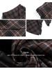 Ge Ming Women's Retro High-Waist Irregular Plaid Mid-Length Skirt for Spring, W442C