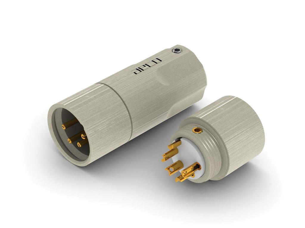 Aeco XLR 4 Pole Male AX4-1611G, 1pcs1set, Gold Plating, Vacuum Bag