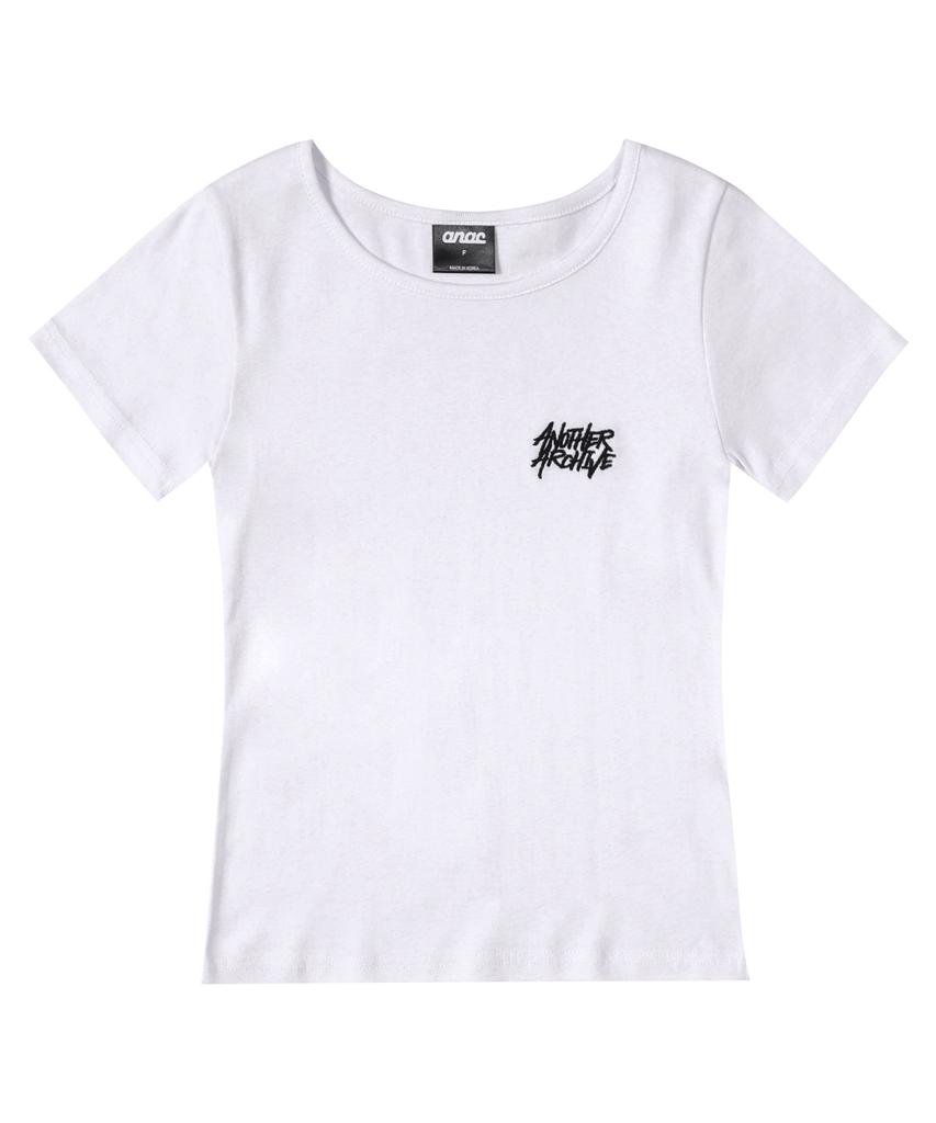 ANOTHER ARCHIVE Women'S Perfect Slim Logo Short Sleeve T-Shirt_Navy