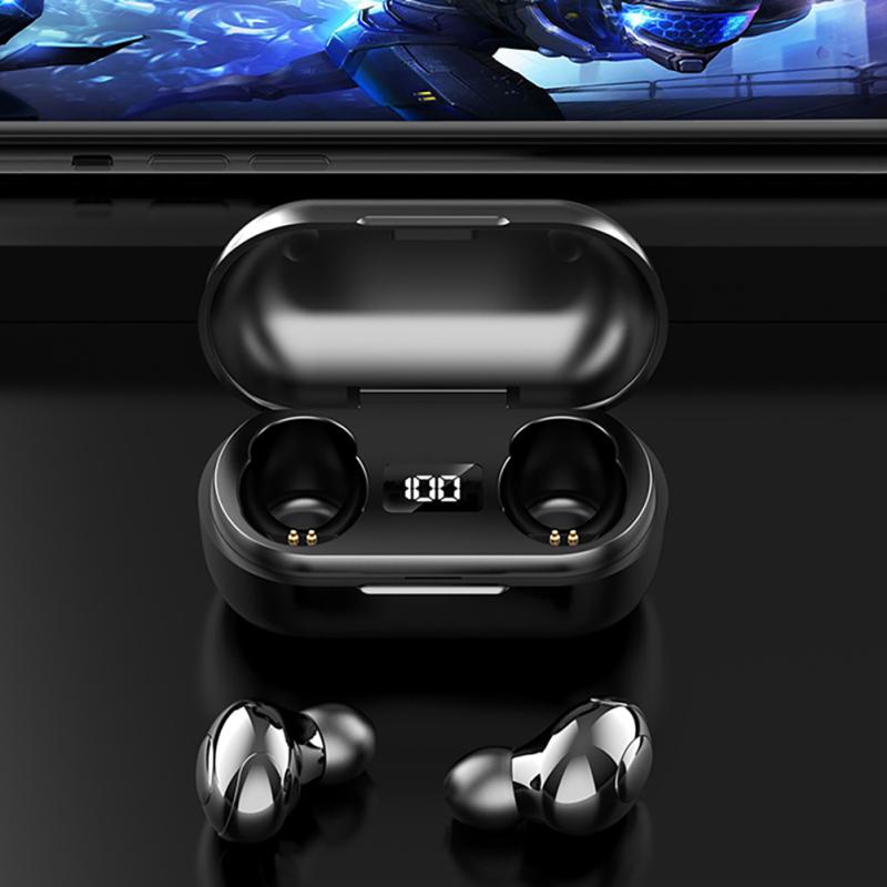 T8 Mini Wireless Bluetooth-compatible 5.0 Headset Stereo Tws Sports Earbuds Power Digital Display