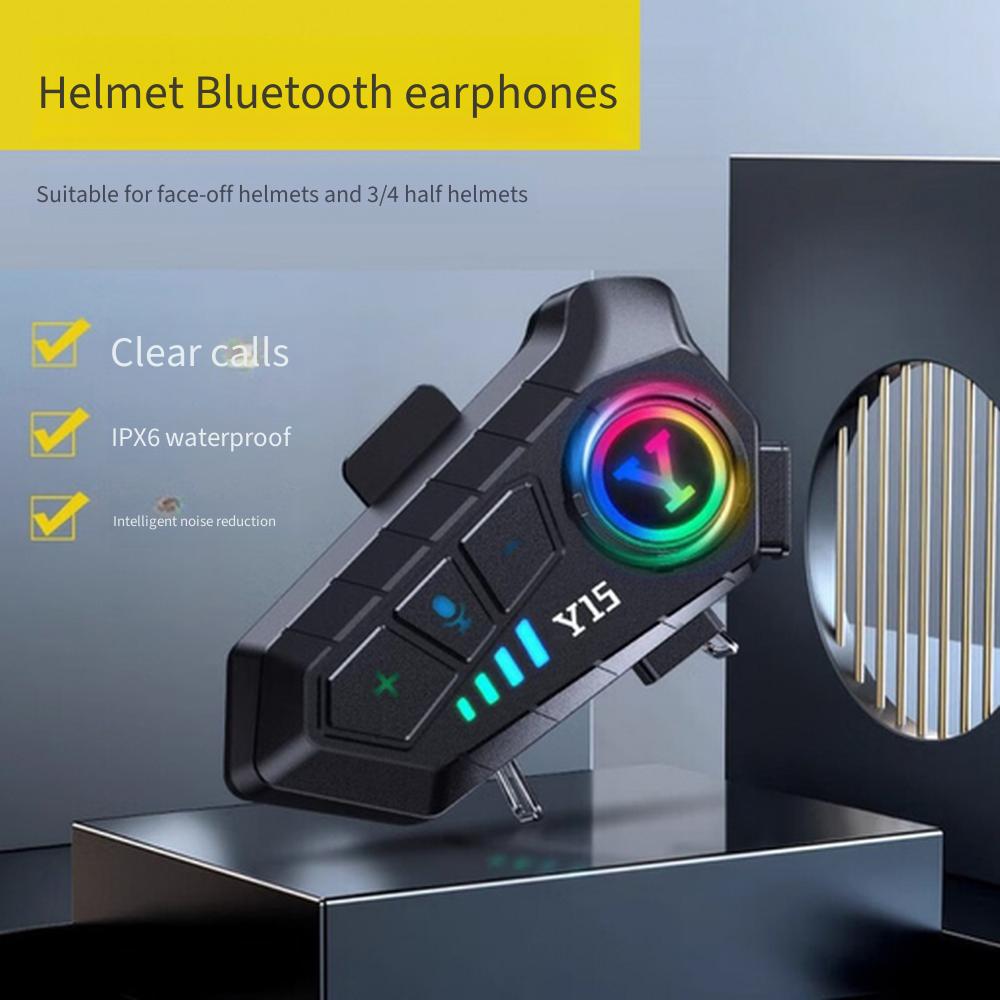 waterproof bluetooth intercom headset built in motorcycle helmet hands free call music safety riding accessory for motorbike scooter daily commute