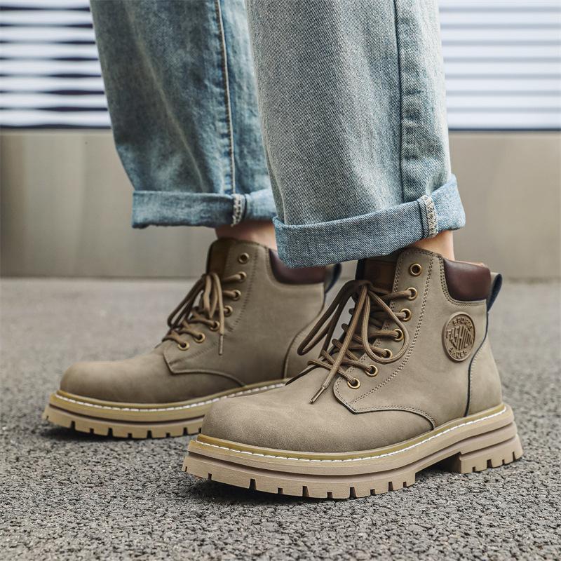 Ботинки мартинс 2024 новые весенне-осенние матовые рабочие парные ботинки цвета ревеня ретро тренд универсальные короткие ботинки 6518-J