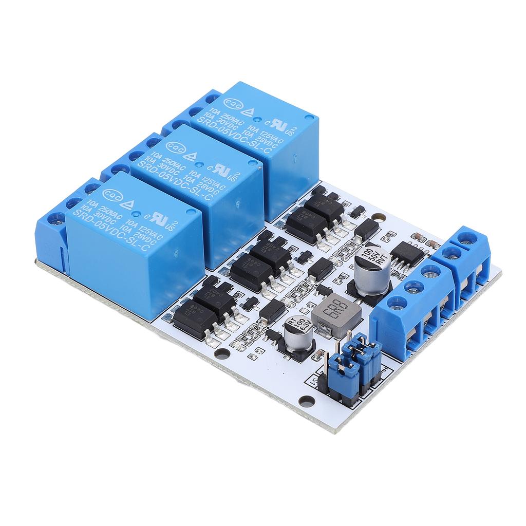 GPIO Relay Module 3 Channel Over Current Guard Adjustable Relay Module with Optocoupler Isolation