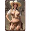 Vintage Metal Tin Signs Sexy Hot Western Retro Pin-Up Cowgirls Posters Decor Plaque Home Decoratios For Garage Bar Cafe Club Pub