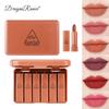 Mini Cute Small Lipstick Box Matte 6 Nude Fog Lipstick Red Suits