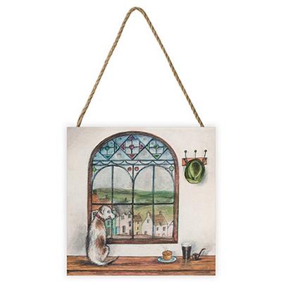 Деревянная табличка с пирогом и пинтой Джо Рамма