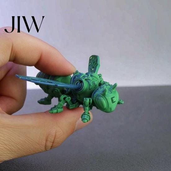 Articulated Bee Toy 3D Printed Cyberpunk Figurine, Movable Joints Mechanical Hornet Ornament, Wasp Desk Decoration Fidget Toy, Stress Relief