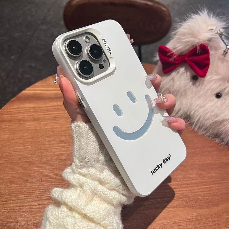 Новое простое смайлик подходит для чехла мобильного телефона iphone17 Apple 15promax/16 Европа и Америка 13pro12/11x.