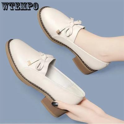 Женские туфли-лодочки большого размера на мягкой подошве из искусственной кожи весна-осень, однотонные, без застежек, для работы