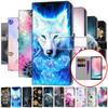 For Redmi 12C 13C Note 14 13 12 11 Pro 13R 12R 11S 10S Xiaomi 13T 12T 11T Pro PU Leather Card Holder Flowers Animals Flip Wallet Kickstand Phone Case