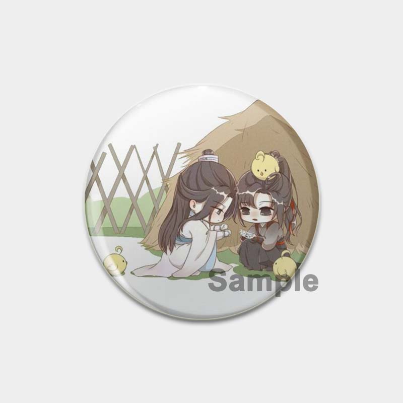 32/44/58 мм аниме Mo Dao Zu Shi брошь, булавки для одежды, аксессуары для рюкзака, мультяшная фигурка Lan Wangji/Wei Wuxian/Chen Qing Ling, значок