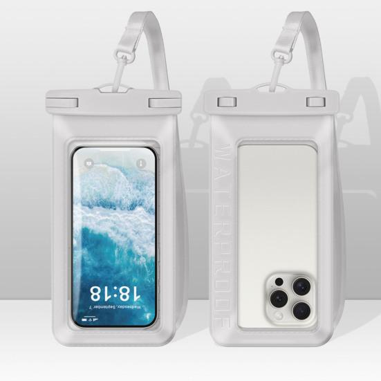 Waterproof Phone Pouch with Lanyard Touchscreen Clear Floating Cell Phone Dry Bag Case Protector Beach Kayak Cruise Travel