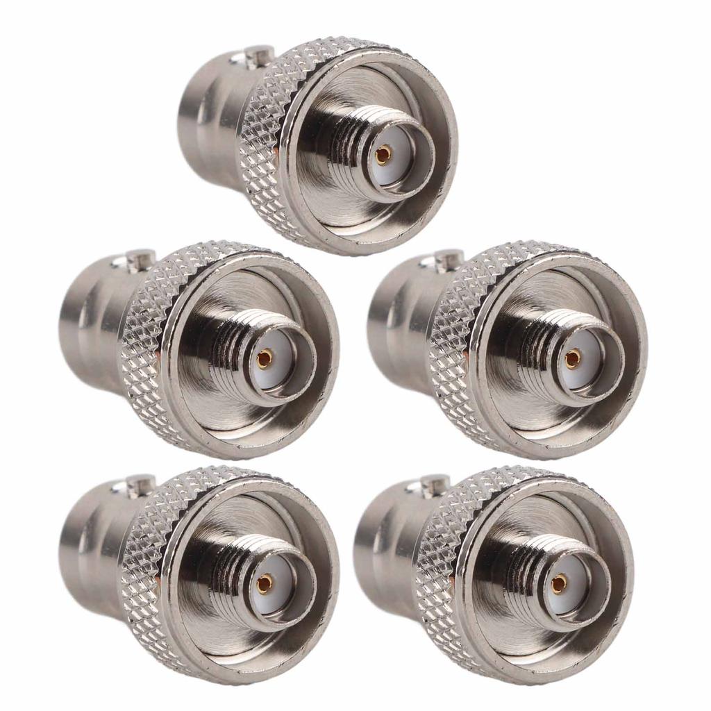 5 шт. коаксиальный адаптер, никелированная латунь, контакт BNC (мама) к SMA (мама), РЧ-разъем