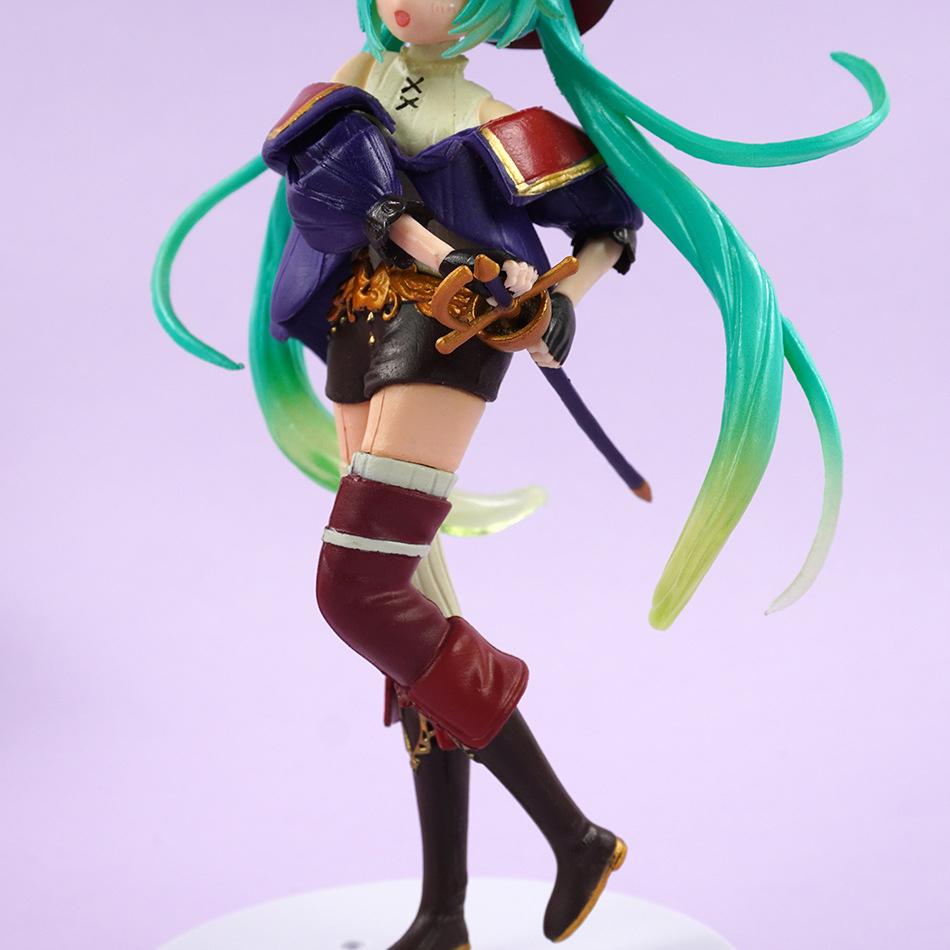 Hatsune Miku Anime Figurine - Cute Desktop Action Figure 'Tale of Wonderland' Miku as Puss in Boots Kawaii Girl Model Toy Adorab
