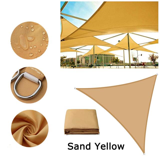 5x5x5/2x2x2M Waterproof Sun Shelter Triangle Sunshade Protection Outdoor Canopy Garden Patio Pool Shade Sail Awning Shade Cloth