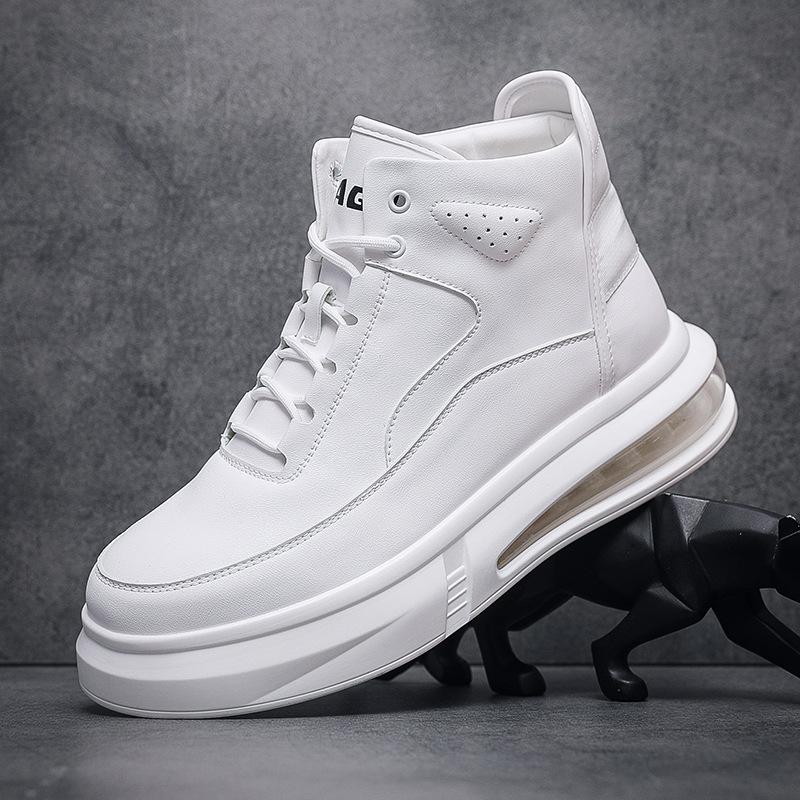 Туфли средней высоты мужские кроссовки повседневные дышащие осенне-зимние новые универсальные маленькие белые туфли модные молодые туфли Вэньчжоу