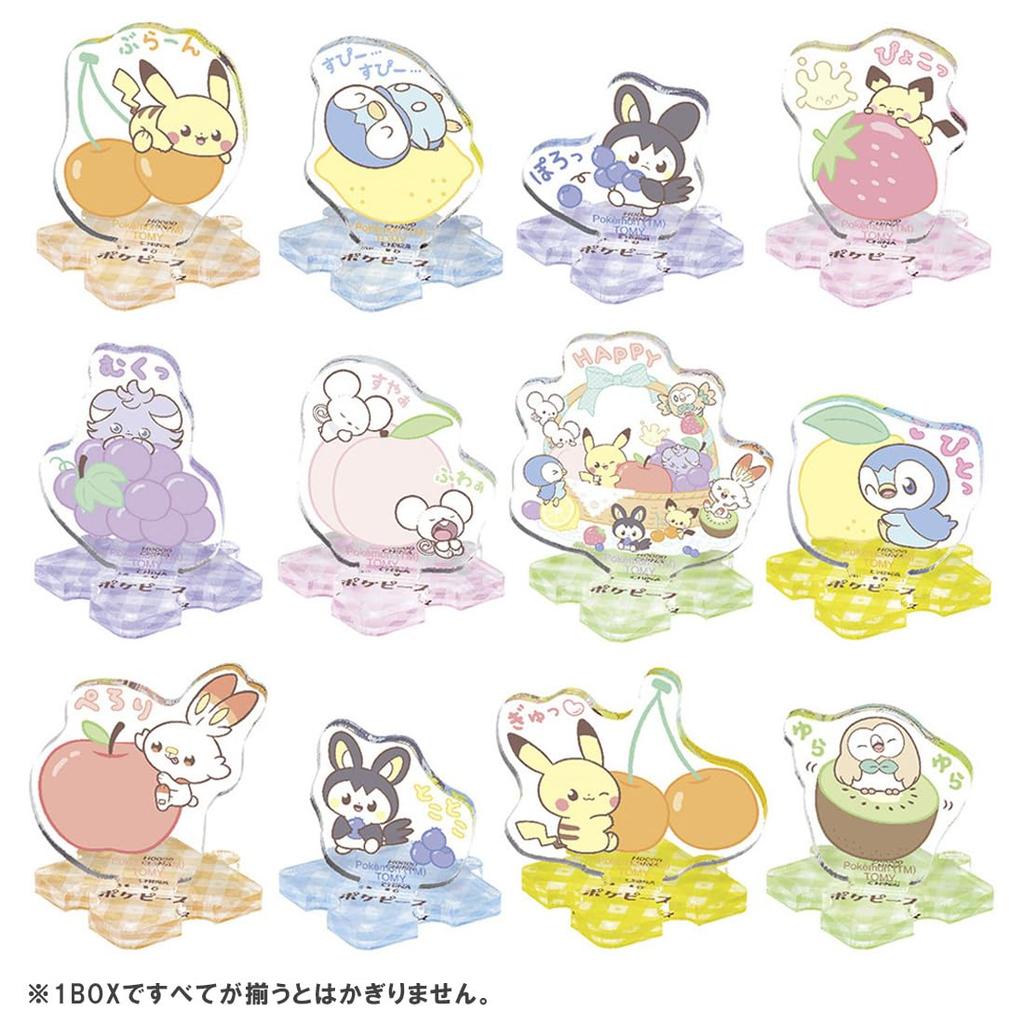 TAKARA TOMY Pocket Monsters Poke Piece Acrylic Stand Colorful Fruits Box - -