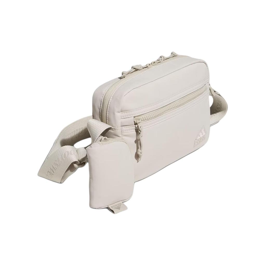 New Adidas Recycled Polyester Shoulder Bag, Crossbody Bag Mini Unisex Light Gray IS9490