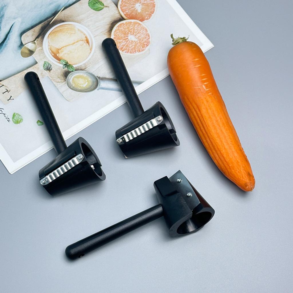 Carrot Curler And Peeler, Carrot Spiral Shred Crinkle Cutter Root Vegetables Sharpener Garnishing Carrot Flower Decorating Maker Peeler Black