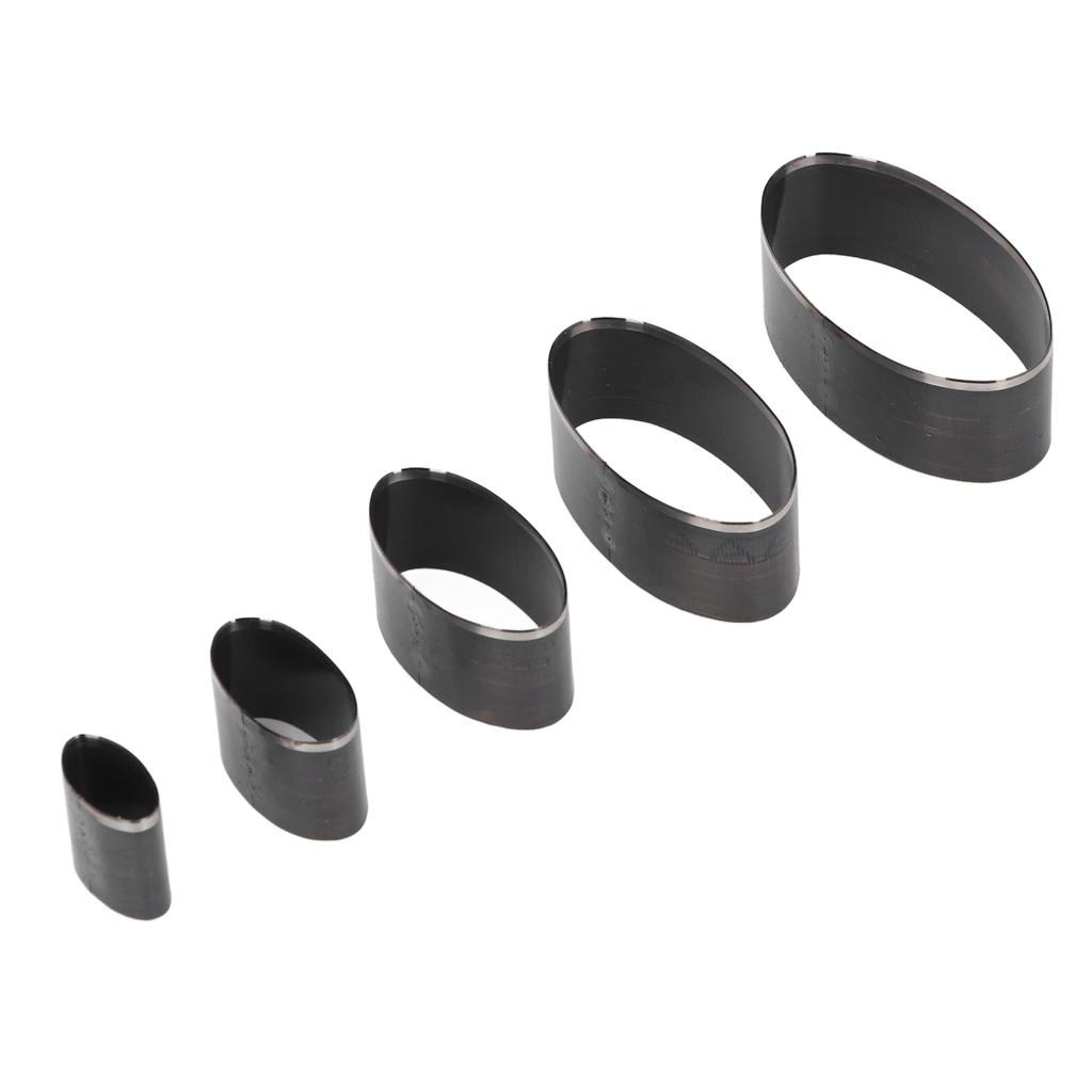 5PCS Set Leather Cutting Die Oval Shape 20-70mm Long Shaft Hollow Punching Tool for Handcraft