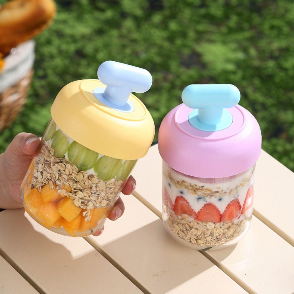 Seal Breakfast Cups 500ml Salad Cup Portable Yogurt Bowl for Oatmeal Cereal Nut Yogurt