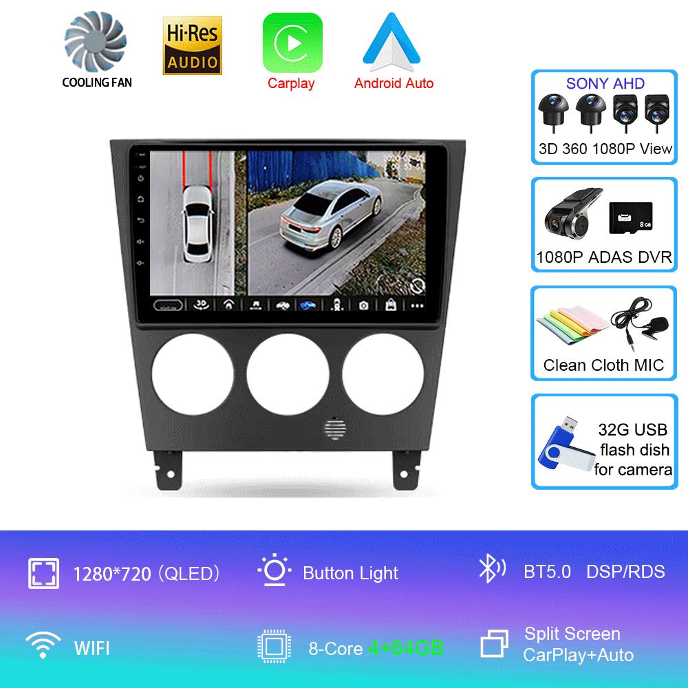 Car Radio Android 14 For Subaru Impreza GD GG 2002 - 2007 Navigation Multimedia Player Stereo WiFi+4G Video Head Unit BT DSP DVD