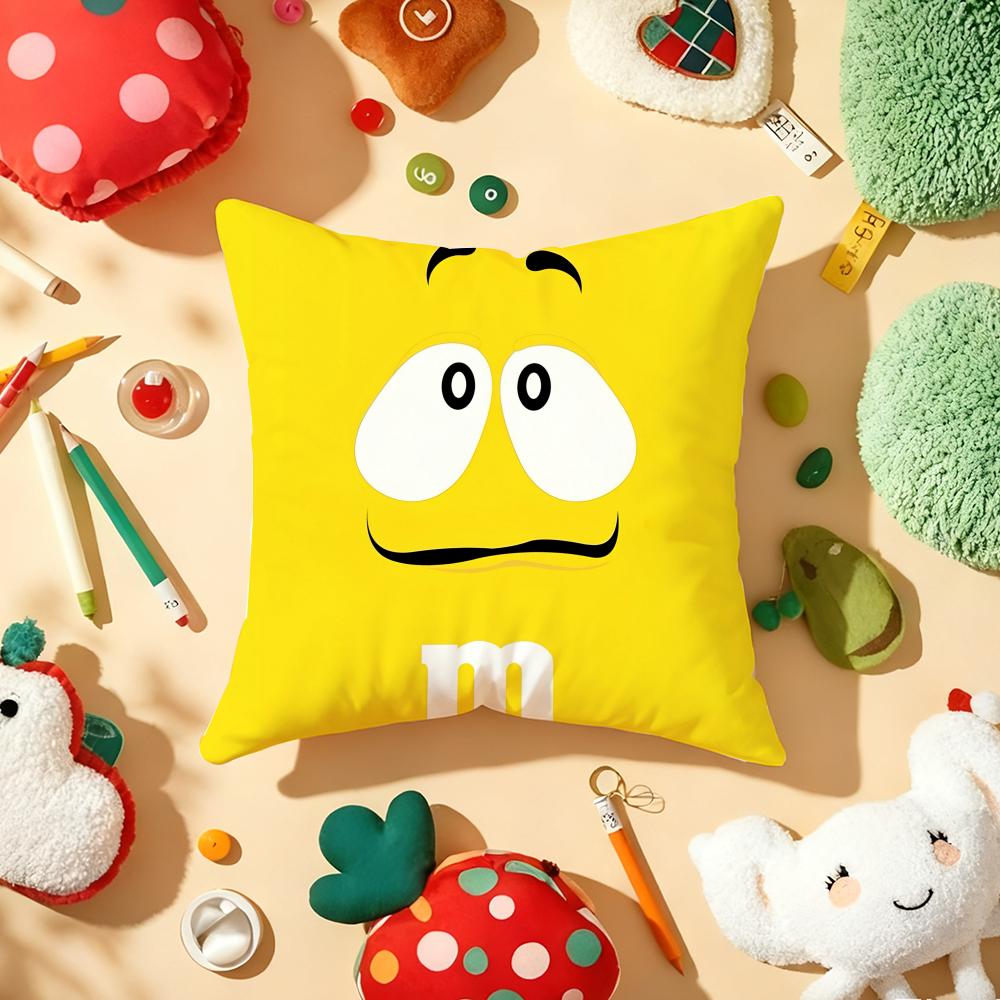 Милая Забавная Арт M-M&M'S Наволочка Плюшевая Ткань Мягкая Двусторонняя Печать Диван Теплая Зимняя Дом Детский Подарок Наволочка