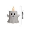 Ghost Flameless Candles Ghost Miniature Candle Lights Flameless Candle Art For Halloween Miniature White Ghost For Bedroom
