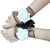 Women Gothic Lace Stretch Wrist Cuffs Bracelets For Wedding Party Y2K Bracelet Sleeve Wrist Cuffs Ruffled Lace