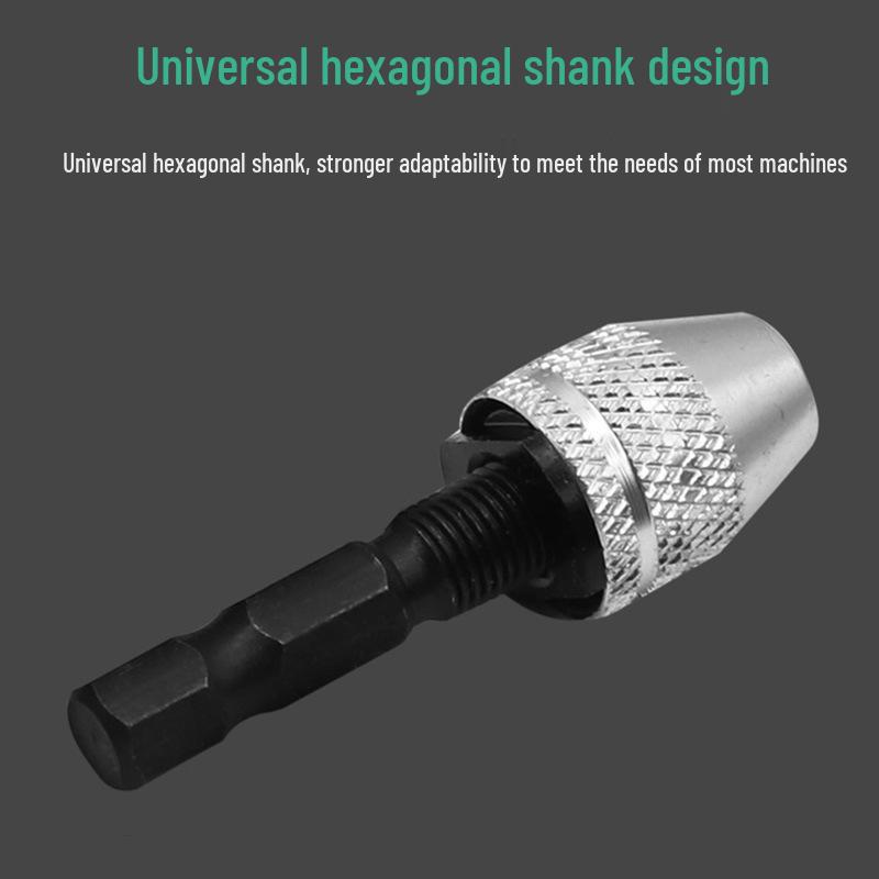 Three-Jaw Mini Drill Bit Collet Set with Adjustable Clamping and Extension Rod