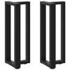 VidaXL Console Table Legs In T-Shape, 2 Pieces, Black, 25 X 28 X (72-73) Cm, Steel 4013040