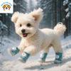 4Pcs/Set Outdoor Mesh Button Dog Shoes Summer Breathable Reflective Anti-slip Dogs Footcovers Soft Sole Comfortable Dog Footwear