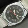 ВИНТАЖНЫЕ ОТРЕМОНТИРОВАННЫЕ МУЖСКИЕ АВТОМАТИЧЕСКИЕ ЧАСЫ SEIKO 5 ЯПОНИЯ ЧЕРНЫЙ ЦИФЕРБЛАТ a444562-1