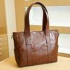Женская сумка Летняя мягкая кожаная трендовая сумка Европа и США Сумка через плечо Сумка-тоут на одно плечо Простая большая сумка