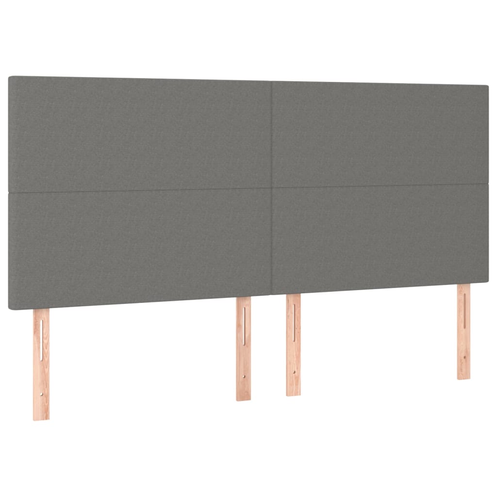LED Headboard Dark Grey 160 x 5 x 118 128 cm Fabric