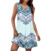 Women's Summer Fashion Tank Dress A-Line Sleeveless Casual Floral/Solid Pocket Dress