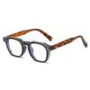New Retro Leopard Print Square Anti Blue Light Glasses Personality Brand Design Anti Radiation Unisex Casual Glasses