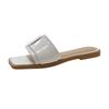 Leisure Fashion PU Slippers Casual Flat Shoes Female Women Slides Luxury Soft Microfiber Rome