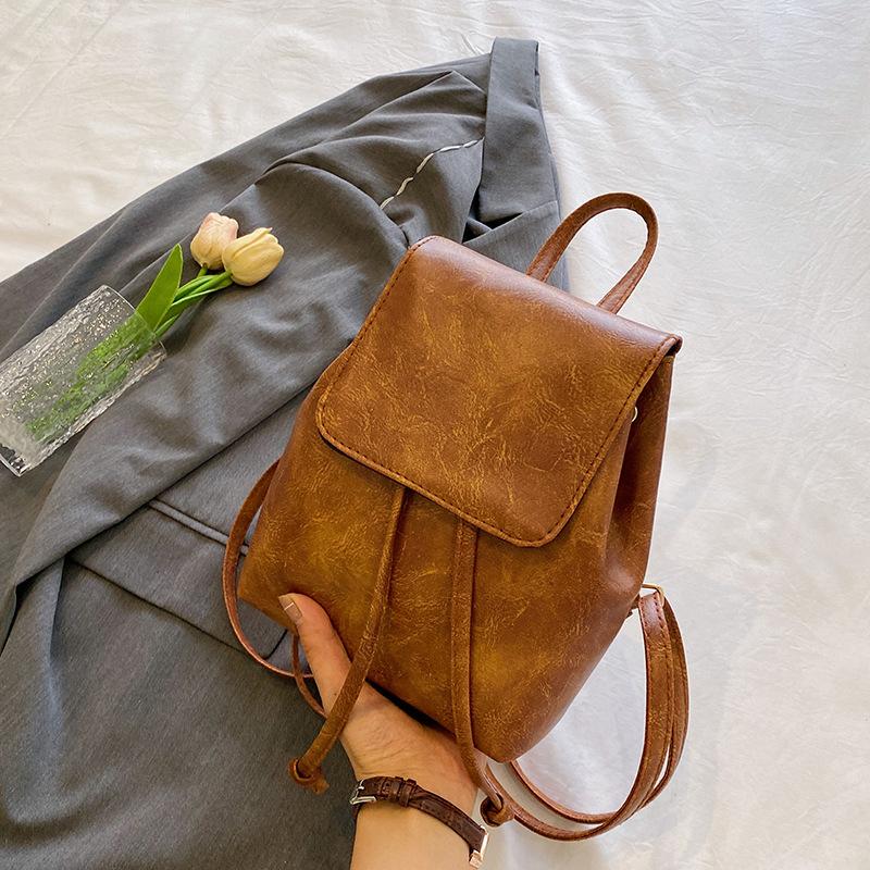 Ретро Американский Стиль Рюкзак из ПУ Девичьи Сумки для Поездок Женские Уличные Портативные Сумки для Хранения Большая Вместимость Студенческая Сумка Подарок