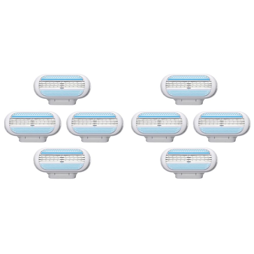 4-40 ШТ. Женские Лезвия для Безопасной Бритвы Бикини Комфортный Удалятор Волос 3-Слойная Сменная Головка Женские Лезвия для Бритья для Бритвы Venus