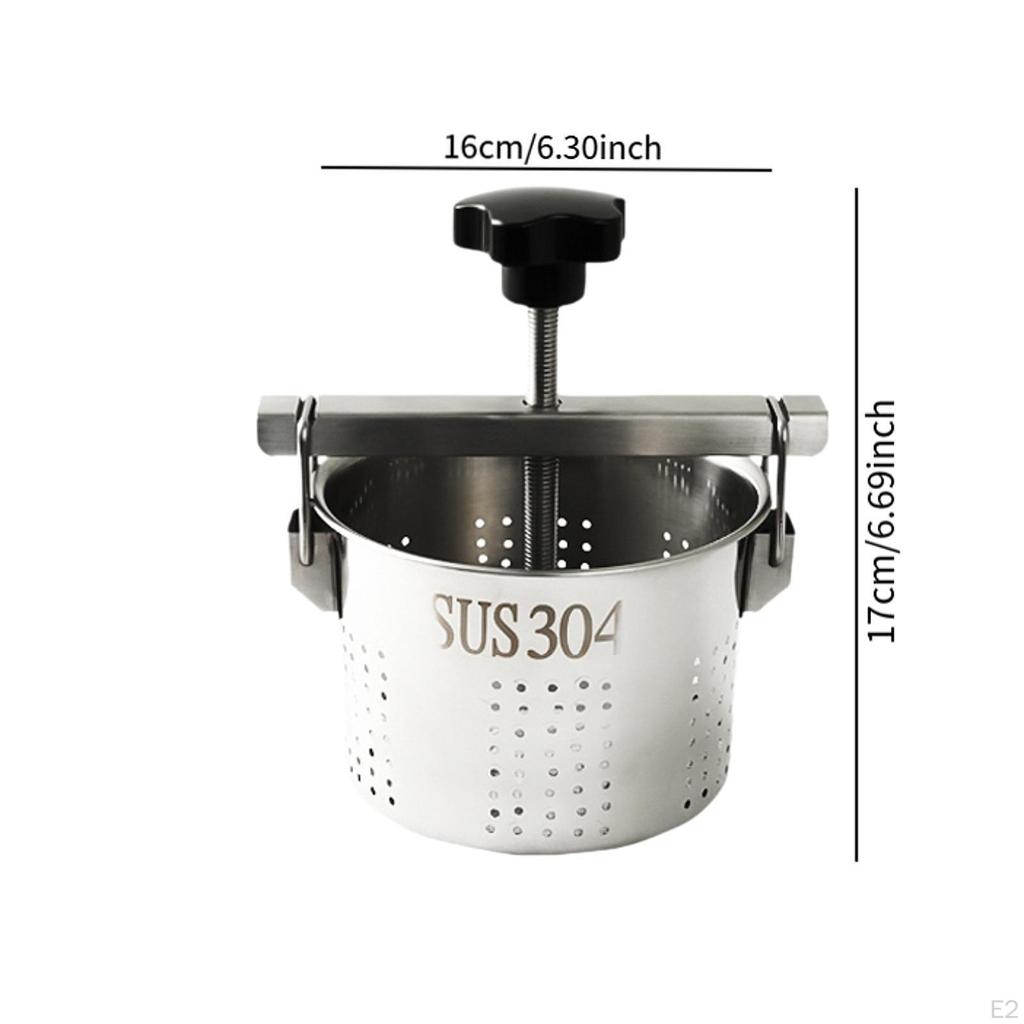 Овощная начинка Ручная соковыжималка Прочный кухонный дегидратор из нержавеющей стали Пресс для смальца