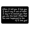 Engraved I Love You Wallet Card - Wallet Insert -Groom Gift Husband Gift Anniversary Gift