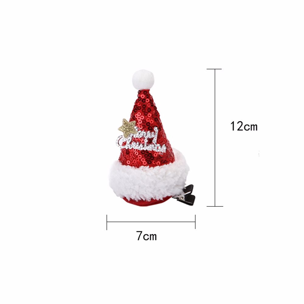 Snowflake Christmas Hat Hairpin Korean Style Headwear Kids Hair Accessories Christmas Hair Clip