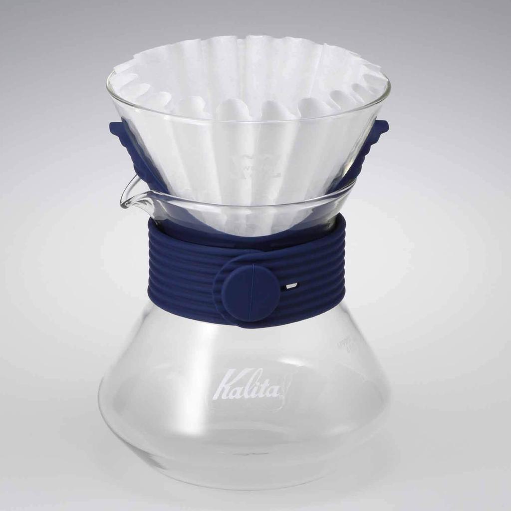 Kalita Coffee Dripper Wave Style Drip Coffee Stylish drip set for two or four or Perfect for outdoor and An gift for and other special Set, Up, Navy,