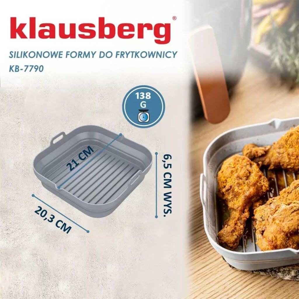 Wkład silikonowy do frytownicy kwadratowy klausberg kb-7790 2 szt.