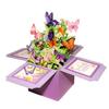 3D Patterns 3D Pop Up Greeting Card Paper Purple Butterfly Gift Box  Home Ornaments