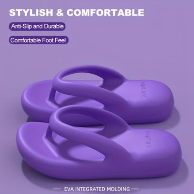 Женские шлепанцы на толстой подошве, летние пляжные сандалии и шлепанцы из ЭВА