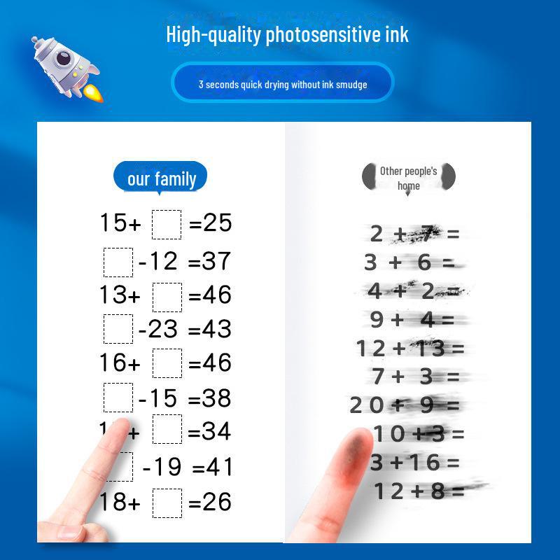Автоматический роликовый штамп для заполнения пробелов по математике: Сложение и вычитание в пределах 50 для учащихся начальной школы.